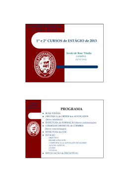 1&ordm; e 2&ordm; CURSOS de EST&Aacute;GIO de 2013