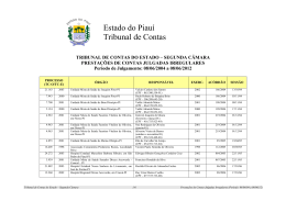 Segunda C&acirc;mara - Relat&oacute;rio TRE 2004 a 2012