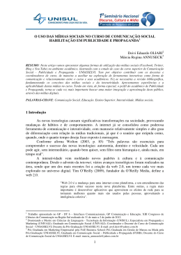 O uso das mídias sociais no curso de comunicação social