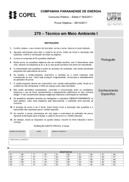 270 – Técnico em Meio Ambiente I