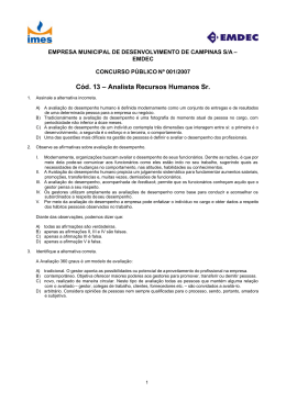 13 - ANALISTA REC. HUMANOS