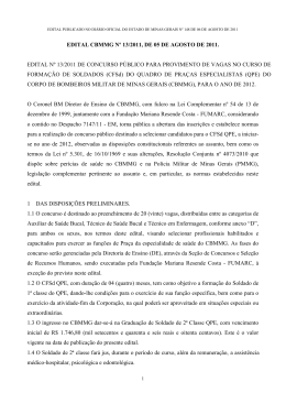 EDITAL PUBLICADO NO DI&Aacute;RIO OFICIAL DO ESTADO