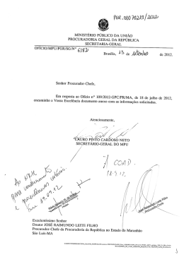 despacho - Procuradoria da Rep&uacute;blica no Maranh&atilde;o