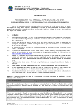 Edital Nº 48/2014 PROCESSO SELETIVO PARA O