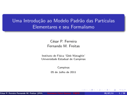 Uma Introdução ao Modelo Padrão das Partículas Elementares e
