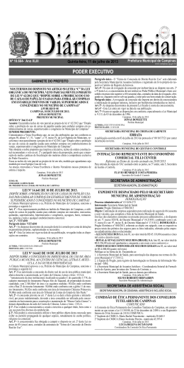 DOM 1107.indd - Prefeitura Municipal de Campinas