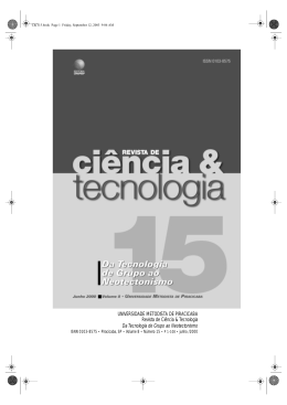 Revista de Ci&ecirc;ncia & Tecnologia