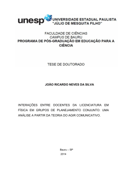 jo&atilde;o ricardo neves da silva intera&ccedil;&otilde;es entre docentes