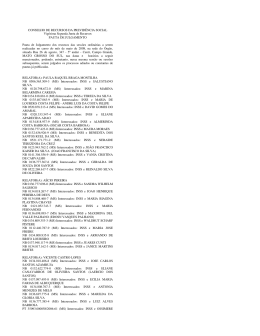 CONSELHO DE RECURSOS DA PREVID&Ecirc;NCIA SOCIAL Vig&eacute;sima