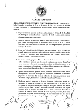 cARTA DE sÃo LUÍS - Tribunal Regional Eleitoral do Rio Grande do