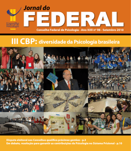 Jornal do - Conselho Federal de Psicologia