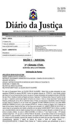 DJ 3379 - Tribunal de Justiça do Estado do Tocantins