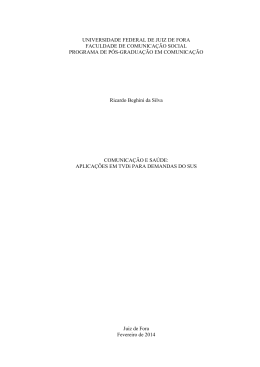 SILVA, Ricardo. Comunica&ccedil;&atilde;o e Sa&uacute;de