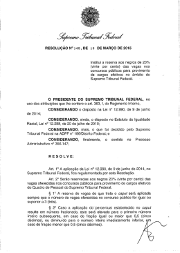 REsoLuçÃo - Supremo Tribunal Federal