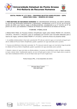 Universidade Estadual de Ponta Grossa