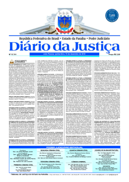 DI&Aacute;RIO DA JUSTI&Ccedil;A 2010 N&ordm; 13.741 Pre&ccedil;o R$ 2,00 Jo&atilde;o Pessoa