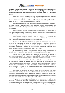 A pesquisa e os dilemas &eacute;ticos do trabalho da enfermagem