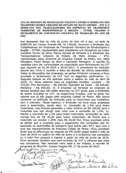 ata da reunião de negociação coletiva entre o sindicato dos