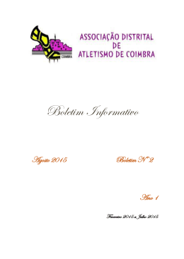 Boletim Informativo Nº2 - Associação Distrital de Atletismo de