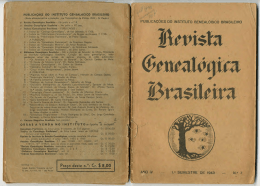 PUBLICAÇÕES DO INSTITUTO GENEALÓGICO BRASILEIRO ANO