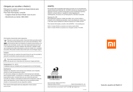 Guia do usu&aacute;rio do Redmi 2 Obrigado por