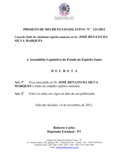 PROJETO DE DECRETO LEGISLATIVO Nº 121/2012 SILVA