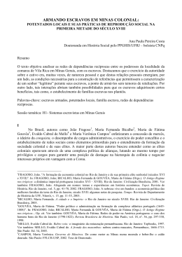 armando escravos em minas colonial: potentados locais