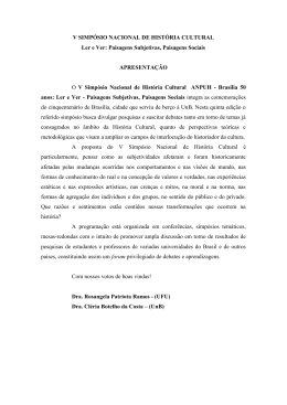 V SIMP&Oacute;SIO NACIONAL DE HIST&Oacute;RIA CULTURAL Ler e Ver
