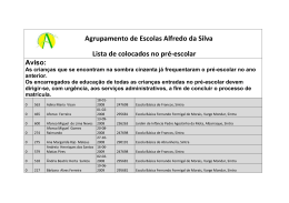 Agrupamento de Escolas Alfredo da Silva Lista de colocados no pr&eacute;