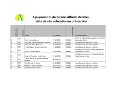 Agrupamento de Escolas Alfredo da Silva Lista de não colocados