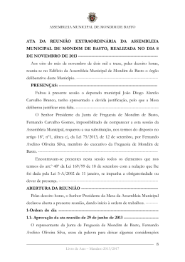 8 de Novembro de 2013 - Municipio de Mondim de Basto