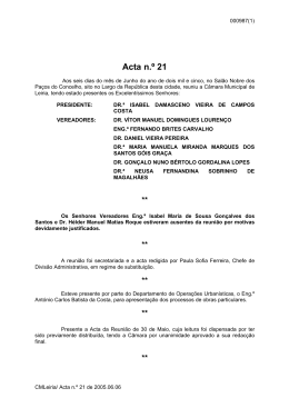 Acta 21 - 6 de Junho - C&acirc;mara Municipal de Leiria