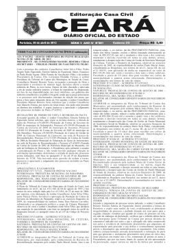 DI&Aacute;RIO OFICIAL DO ESTADO S&Eacute;RIE 3 ANO IV N&ordm;081