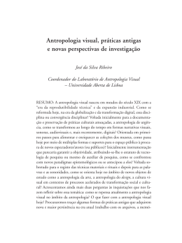 Antropologia visual, pr&aacute;ticas antigas e novas perspectivas de