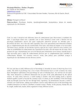 Psicologia Hist&oacute;rica - Ensino e Pesquisa Dr. Cl&aacute;udio da Silva