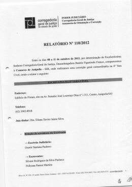 corregedoria RELATORIO No 110/2012