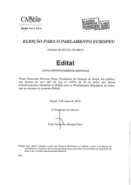 eleição para o parlajmento europeu