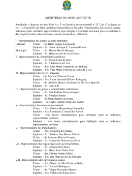 MINISTÉRIO DO MEIO AMBIENTE