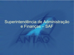 Superintendência de Administração e Finanças – SAF