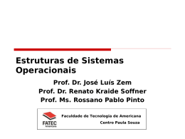 Estruturas de Sistemas Operacionais.