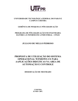 PROPOSTA DE UTILIZA&Ccedil;&Atilde;O DO SISTEMA OPERACIONAL