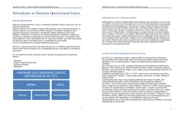 Introdu&ccedil;&atilde;o ao Sistema Operacional Linux