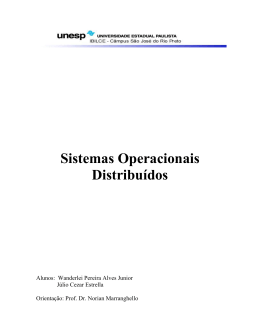 Sistemas Operacionais Distribuídos