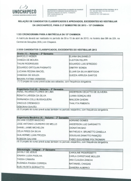(J) - Unochapec&oacute;