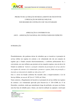 projecto de alteração do regulamento de incentivos à prestação do