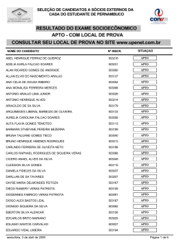 APTO - COM LOCAL DE PROVA CONSULTAR