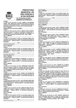 PREFEITURA MUNICIPAL DE S&Atilde;O GON&Ccedil;ALO ATOS OFICIAIS