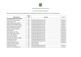 Resultado do processo seletivo para bolsas do programa de