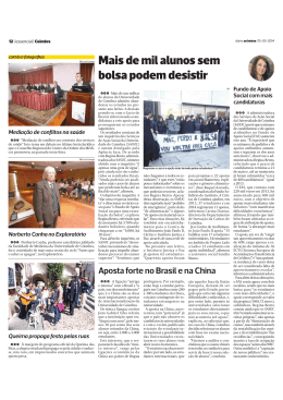 Mais de mil alunos sem bolsa podem desistir