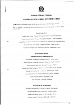 Portaria nº 2278 - Unifal-MG